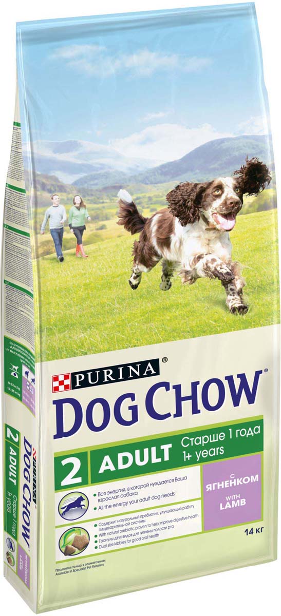 фото Корм сухой Dog Chow "Adult" для взрослых собак, с ягненком, 14 кг