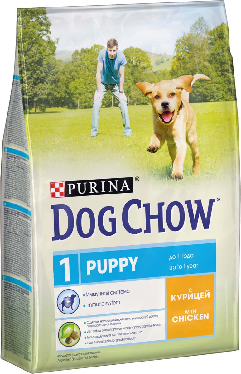 фото Корм сухой Dog Chow "Puppy" для щенков до 1 года, с курицей, 2,5 кг