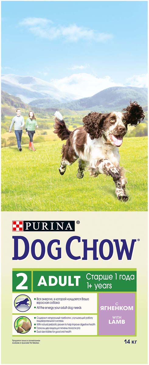 фото Корм сухой Dog Chow "Adult" для взрослых собак, с ягненком, 14 кг