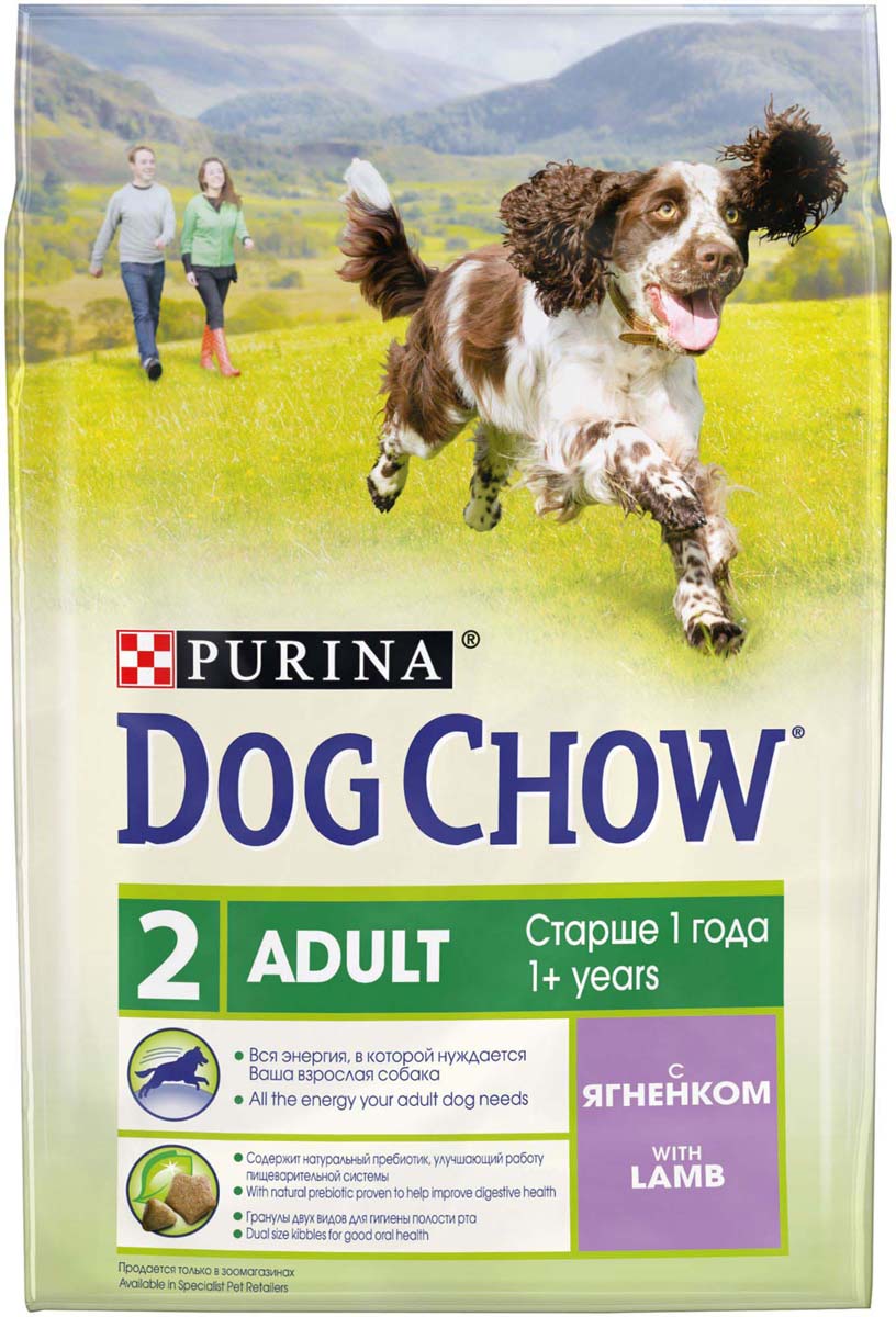 фото Корм сухой Dog Chow "Adult" для взрослых собак, с ягненком, 2,5 кг