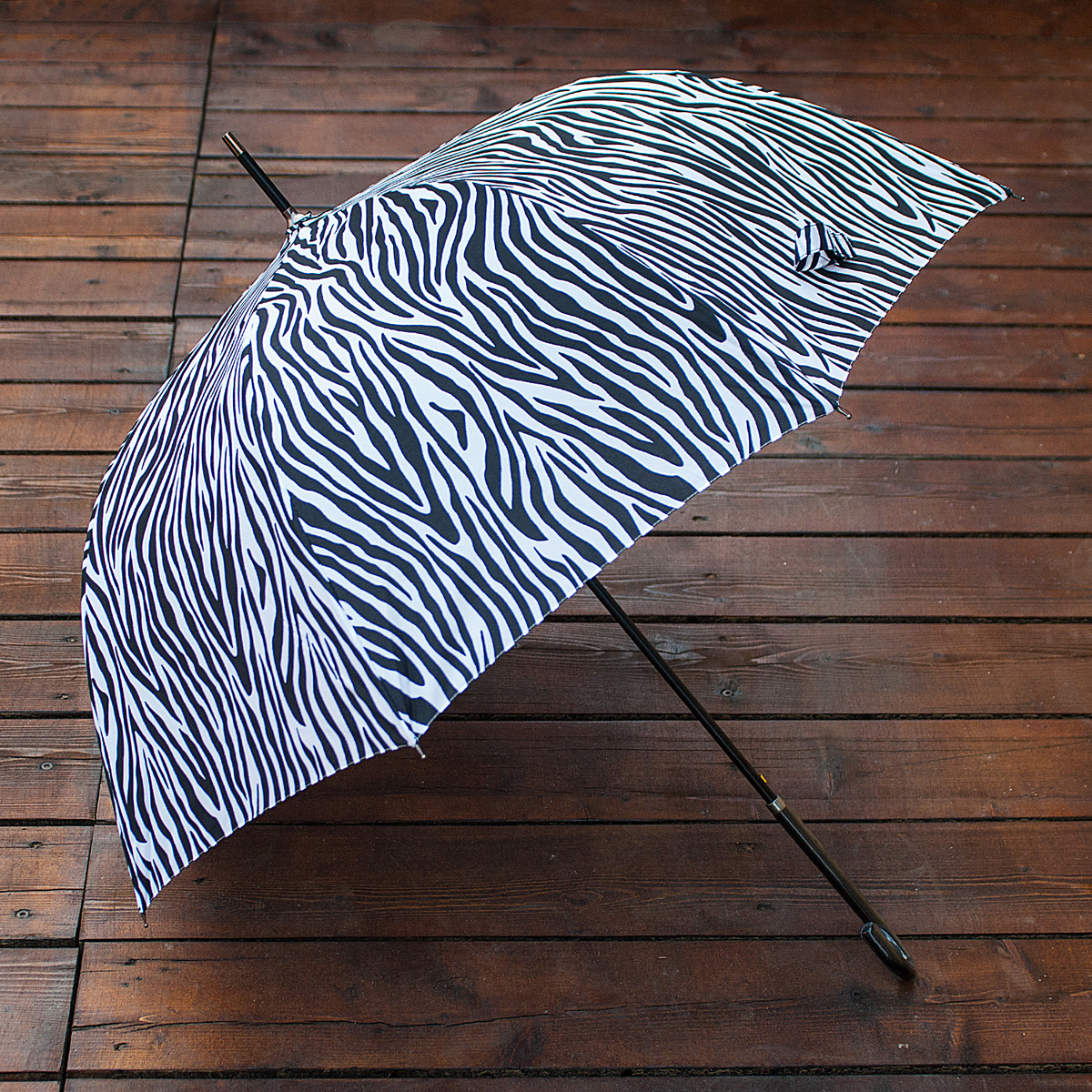 фото Зонт-трость женский Kawaii Factory "Zebra", цвет: белый. KW042-000172