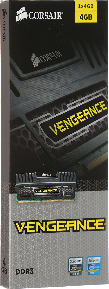 фото Модуль оперативной памяти Corsair Vengeance DDR3 4Gb 1600 МГц, Black (CMZ4GX3M1A1600C9)