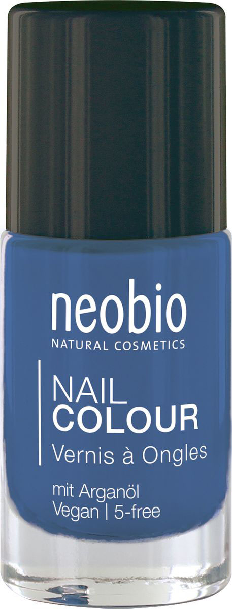 фото Neobio Лак для ногтей 5-Free с аргановым маслом, №08 Сияющий синий, 8 мл