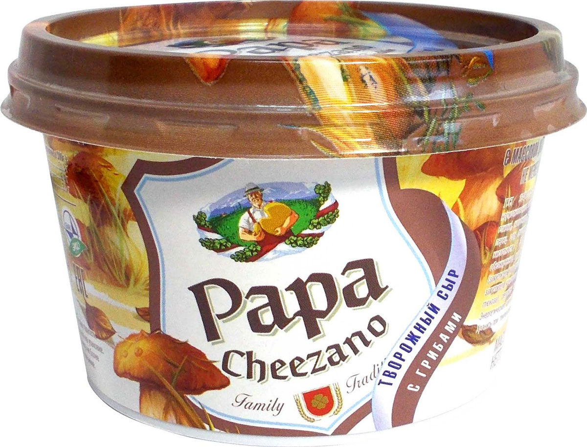 Papa Cheezano Творожный сыр с Грибами 60%, 160 г