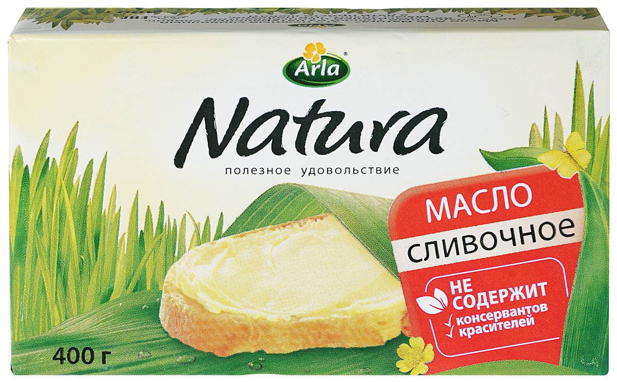 фото Arla Natura Масло Сливочное, 82%, 400 г