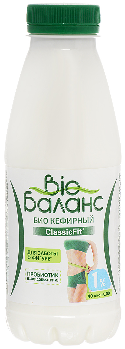Био-Баланс Биопродукт кисломолочный кефирный, обогащенный 1%, 430 г