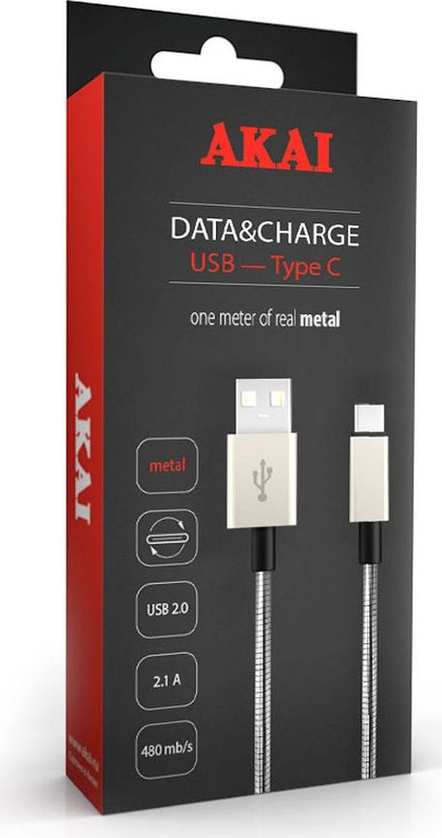 фото Akai CE-442S, Silver дата-кабель USB 2.0-Type C (1 м)