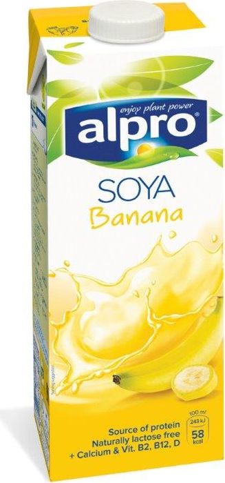 фото Alpro Напиток Соево-Банановый обогащенный кальцием и витаминами, 1 л Alpro soya