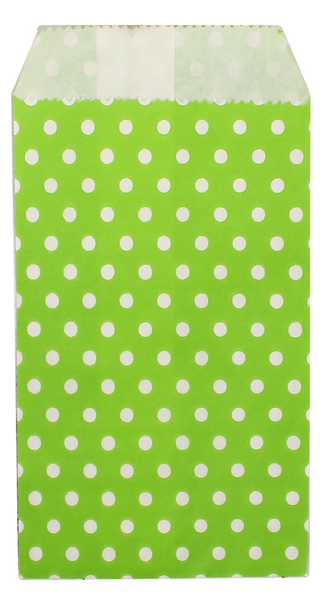 фото Пакет подарочный "Горошек", цвет: зеленый, 8 х 15 х 3 см. 2654327