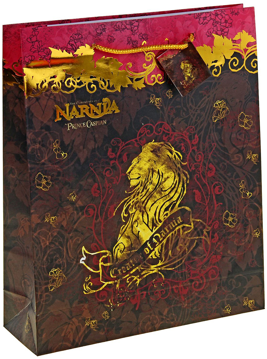 фото Пакет подарочный Disney "Хроники Нарнии", цвет: коричневый, 28 х 34 см. 1161366