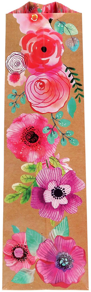 фото Пакет подарочный Дарите Счастье "Акварельные цветы", 11 х 5 х 14 см. 1717574