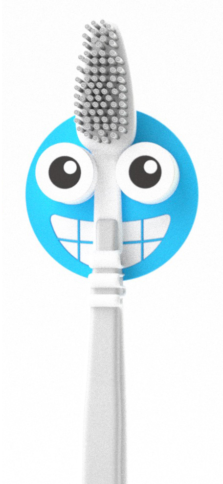 фото Держатель для зубной щетки Balvi "Emoji", цвет: синий