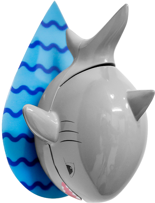 фото Держатель для зубной щетки Balvi "Shark", цвет: серый
