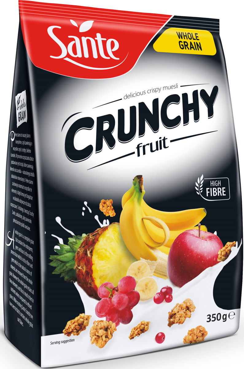 Sante Crunchy хрустящие овсяные хлопья с фруктами, 350 г - купить с ...
