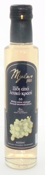 фото Mylos Plus Уксус Белый Винный, 6%, 0,25 л