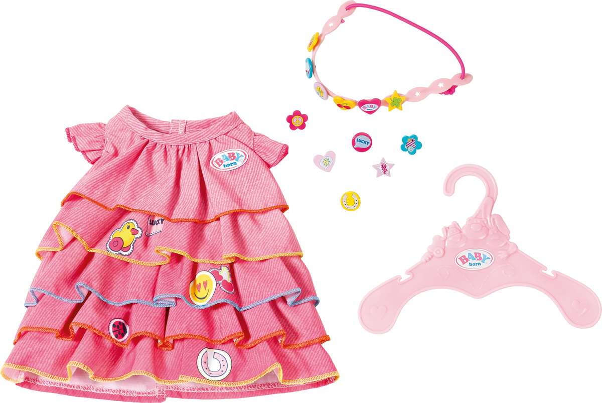 Zapf Creation Платье и ободок-украшение для куклы BABY born