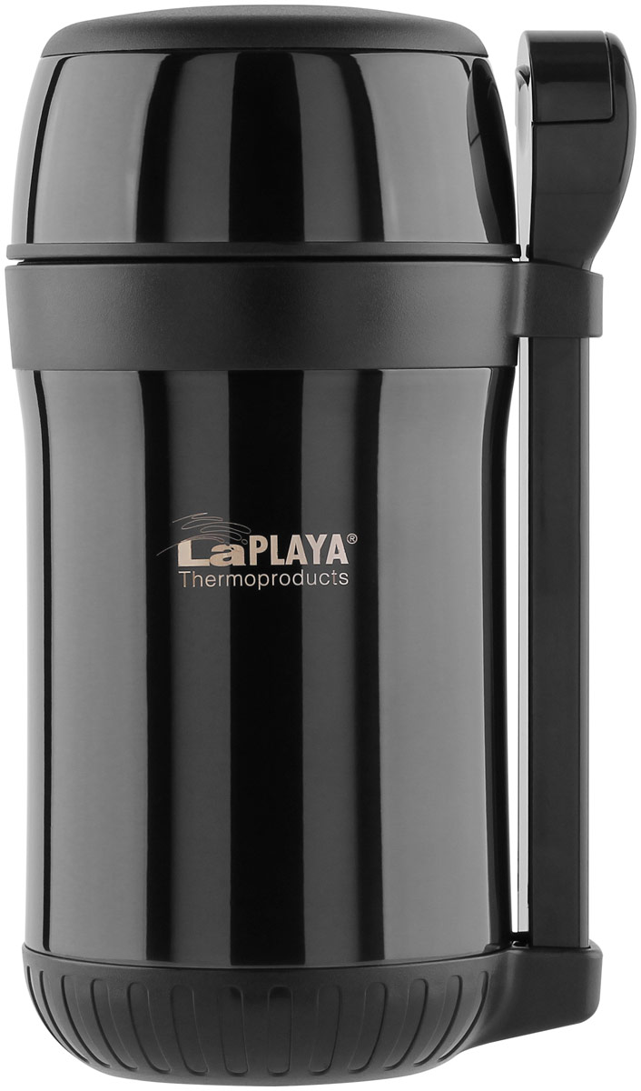 фото Термос LaPlaya "Food Container", с тремя пластиковыми контейнерами, цвет: черный, 1,5 л