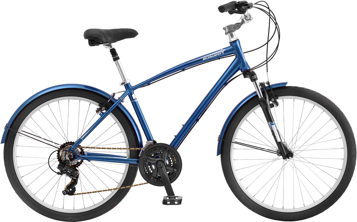 фото Велосипед городской Schwinn "Sierra", цвет: синий, колесо 26", рама L, 21 скорость