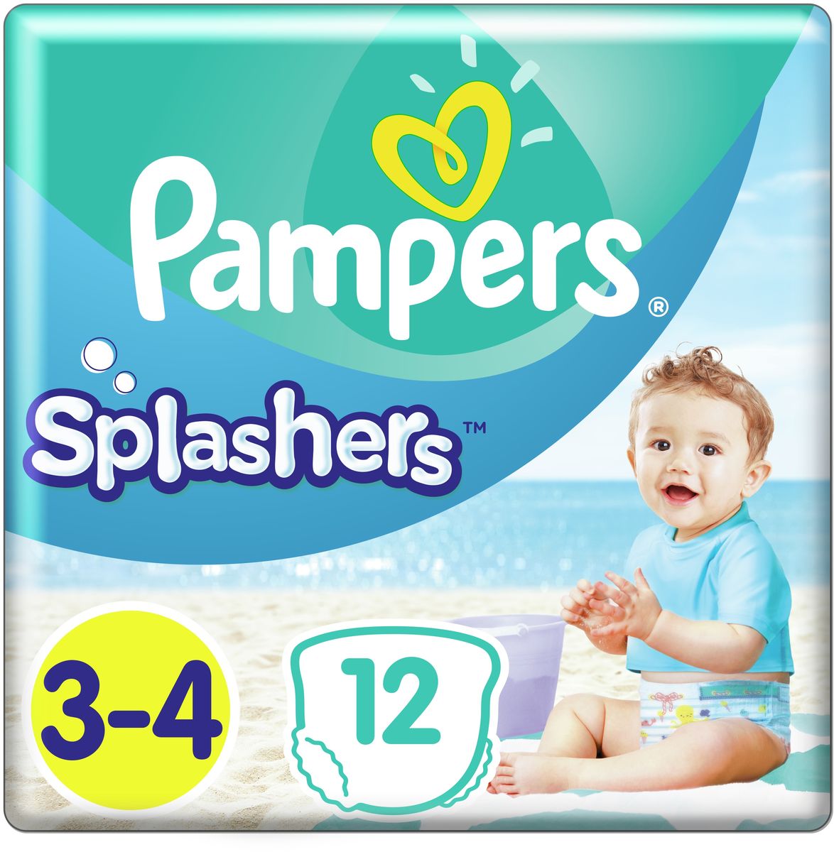 фото Pampers Трусики для плавания Splashers 6-11 кг размер 3-4 12 шт