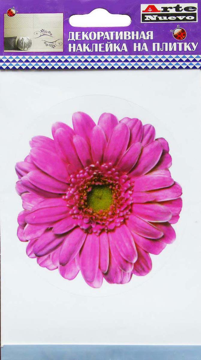 фото Наклейка декоративная Arte Nuevo "Розовая гербера", для плитки, 10 х 15 см