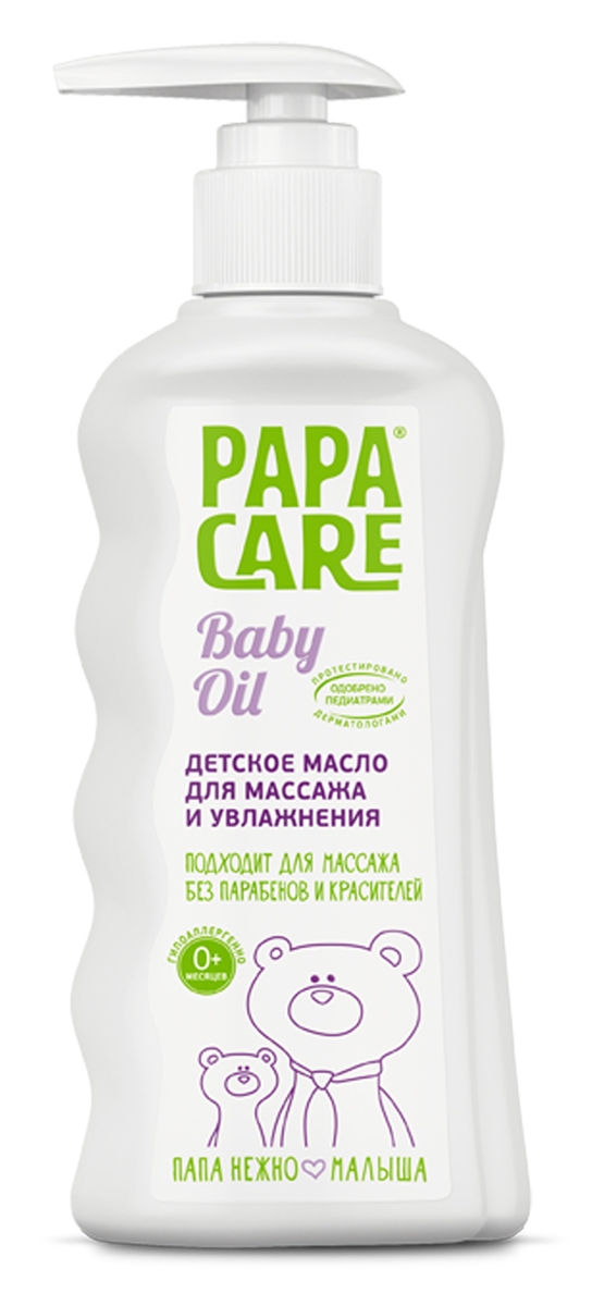 фото Papa Care Детское масло для массажа очищения увлажнения кожи 150 мл