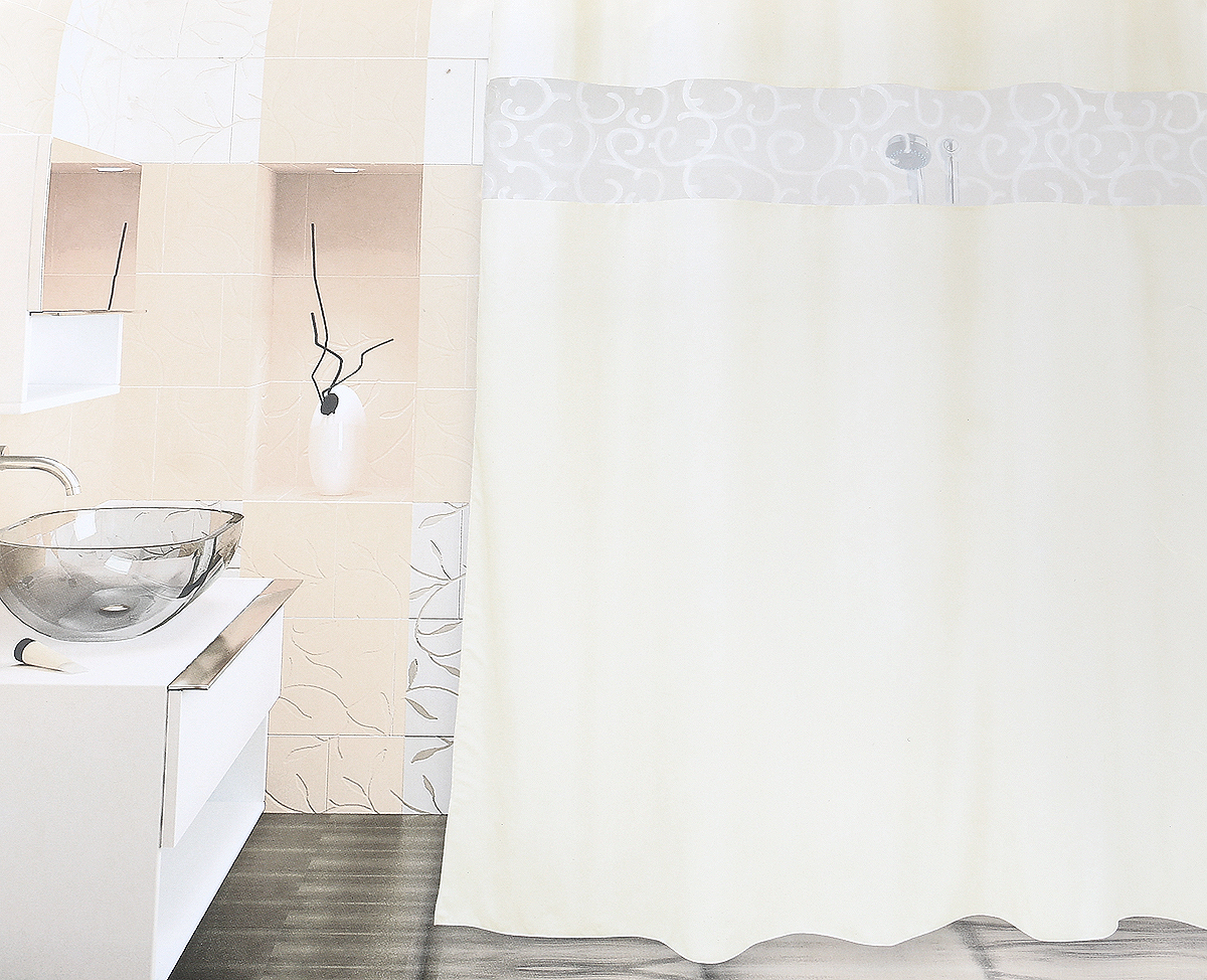 фото Штора для ванной Wess "Numkesh beige", цвет: бежевый, 200 х 200 см. T585-6