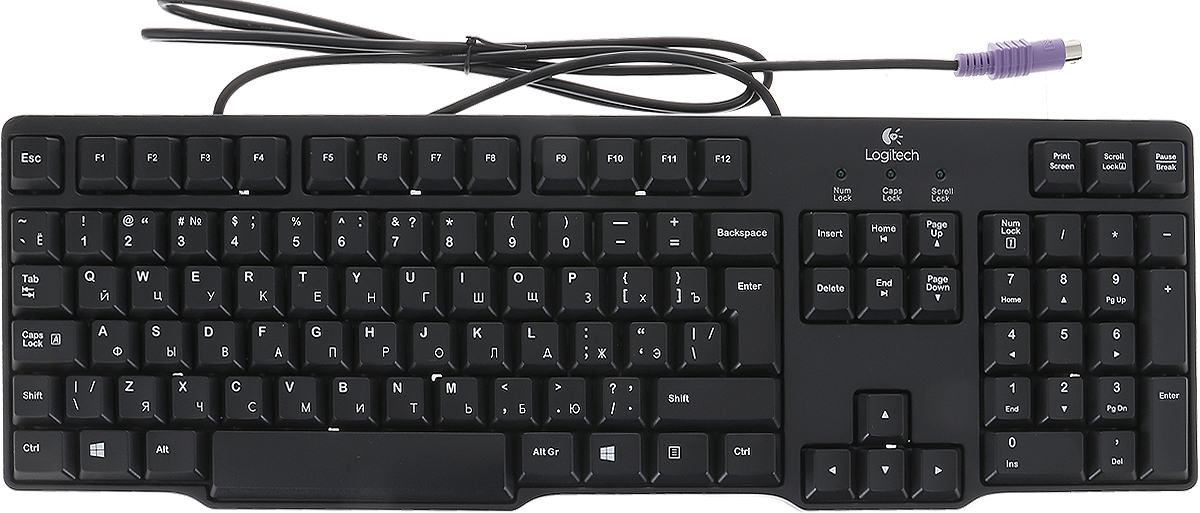 Клавиатура Logitech Keyboard K100 PS/2 (920-003200)