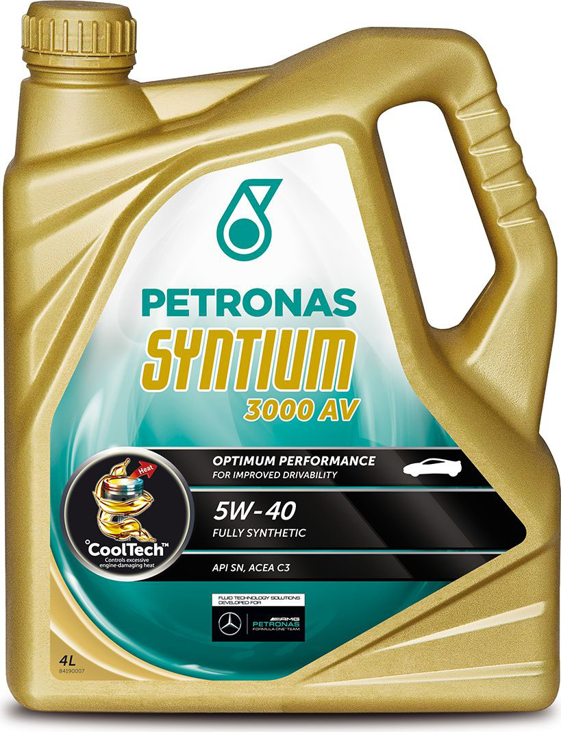 фото Масло моторное Petronas "Syntium 3000 AV", синтетическое, 5W-40, 4 л