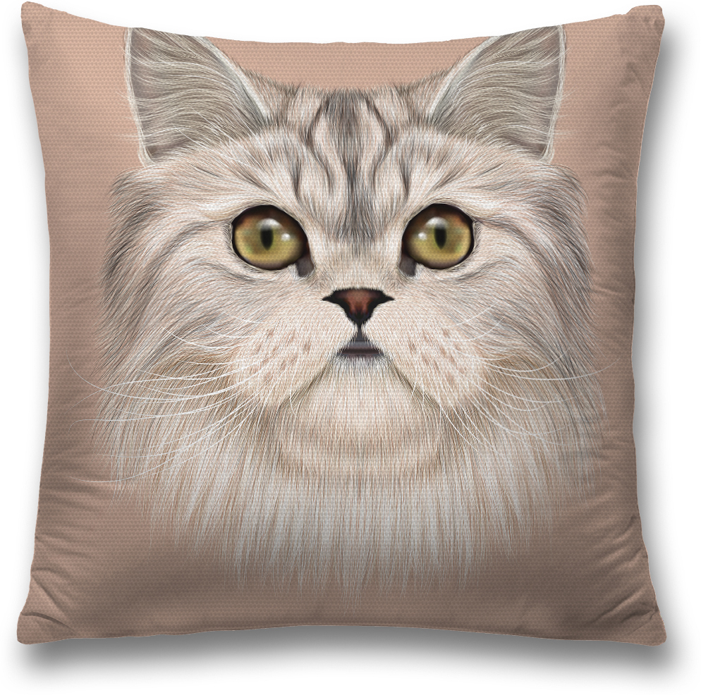 фото Наволочка декоративная Magic Lady "Домашний кот", цвет: серый, 45 x 45 см