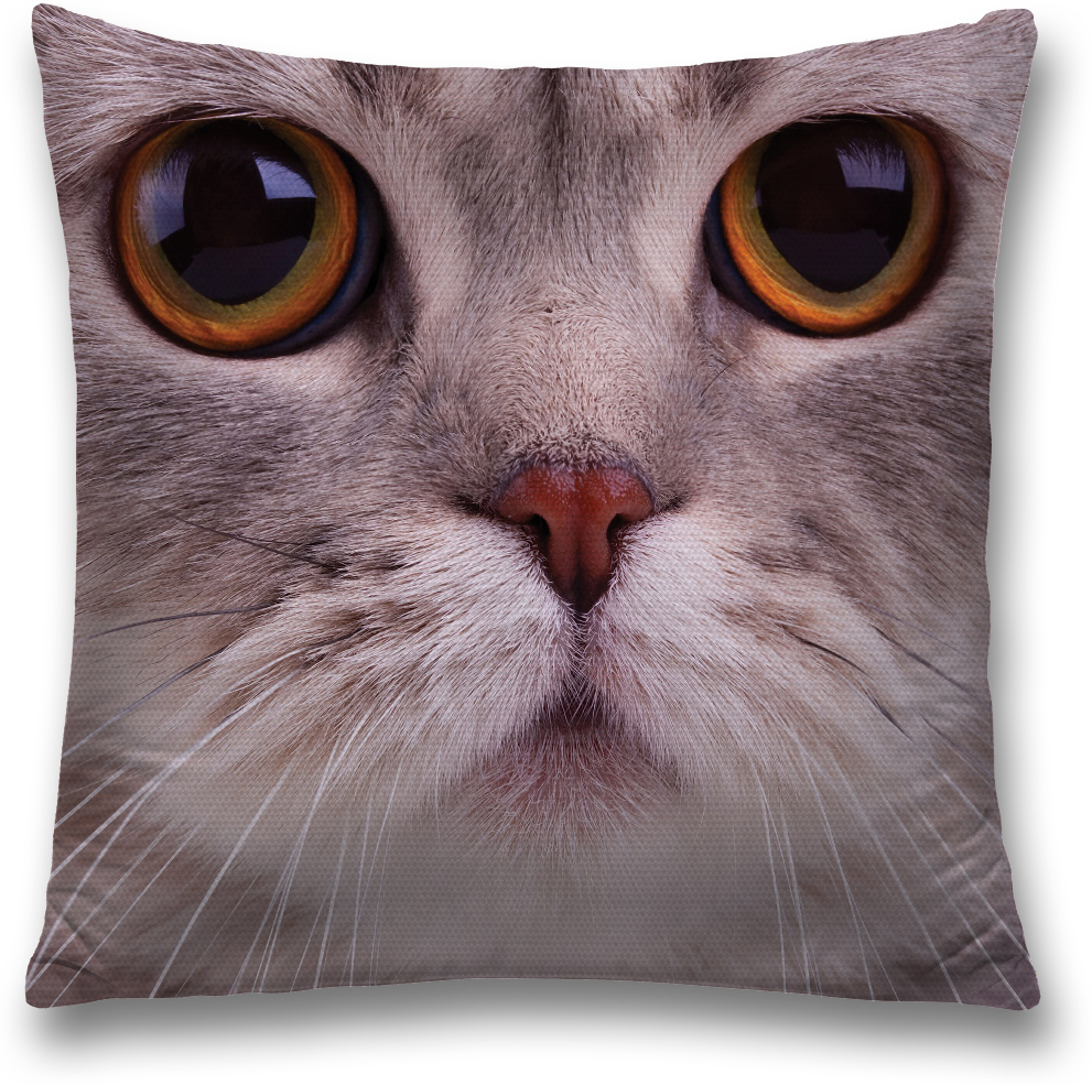 фото Наволочка декоративная Magic Lady "Милый котенок", цвет: серый, 45 x 45 см