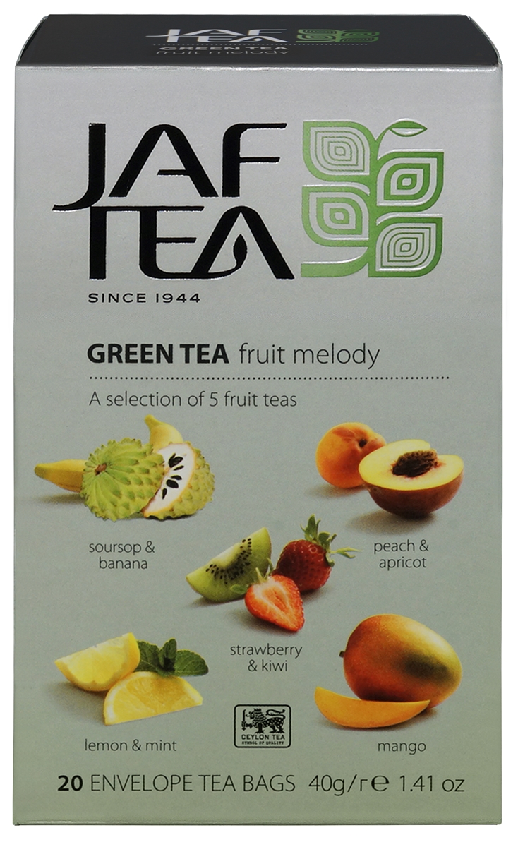 фото Jaf Tea Green Fruit Melody ассорти чай зеленый в пакетиках 5 видов, 20 шт