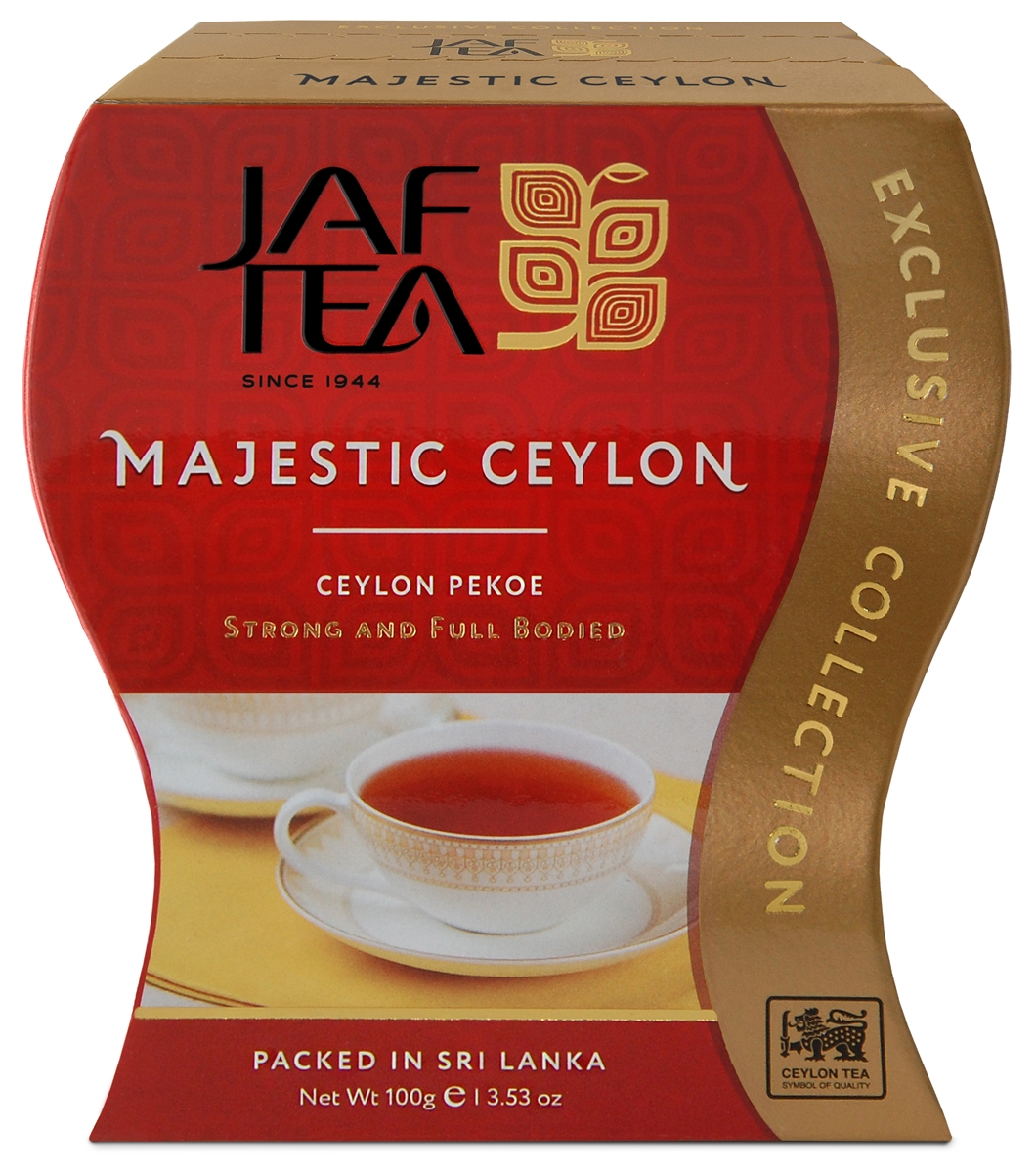 ЧайцейлонскийJAFTEA"Majestic"черныйлистовой,сортPekoe,100г.