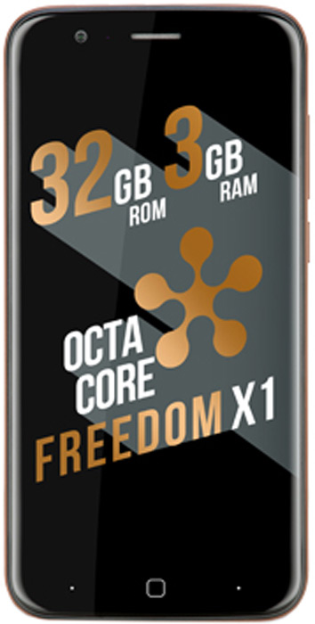 фото Смартфон Just5 Freedom X1, 32 ГБ, коричнево-красный