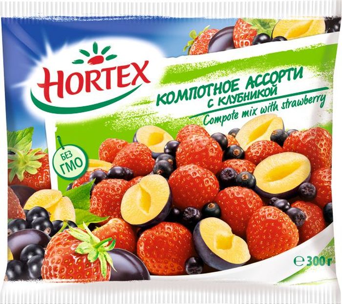 фото Hortex Компотное ассорти с клубникой, 300 г