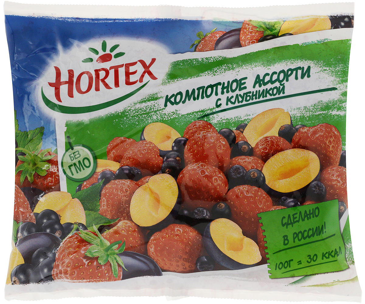 фото Hortex Компотное ассорти с клубникой, 300 г