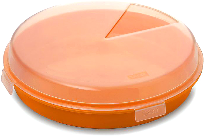 фото Контейнер пищевой "TATAY", цвет: оранжевый, круг, диаметр 26 см