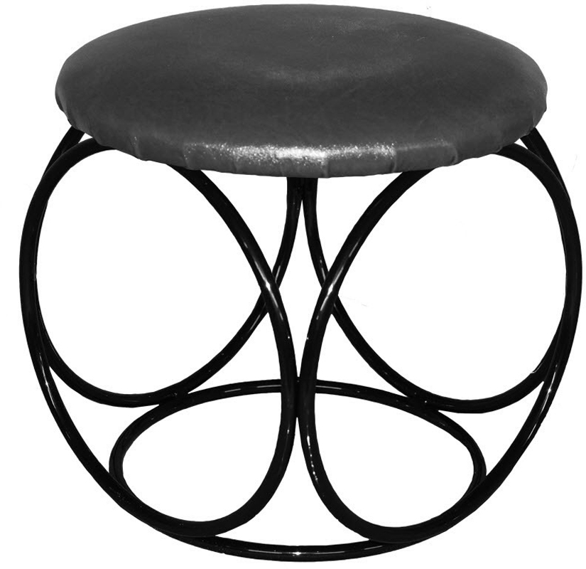 фото Банкетка "ЗМИ", круглая, цвет: черный, диаметр 30 см. БН 140