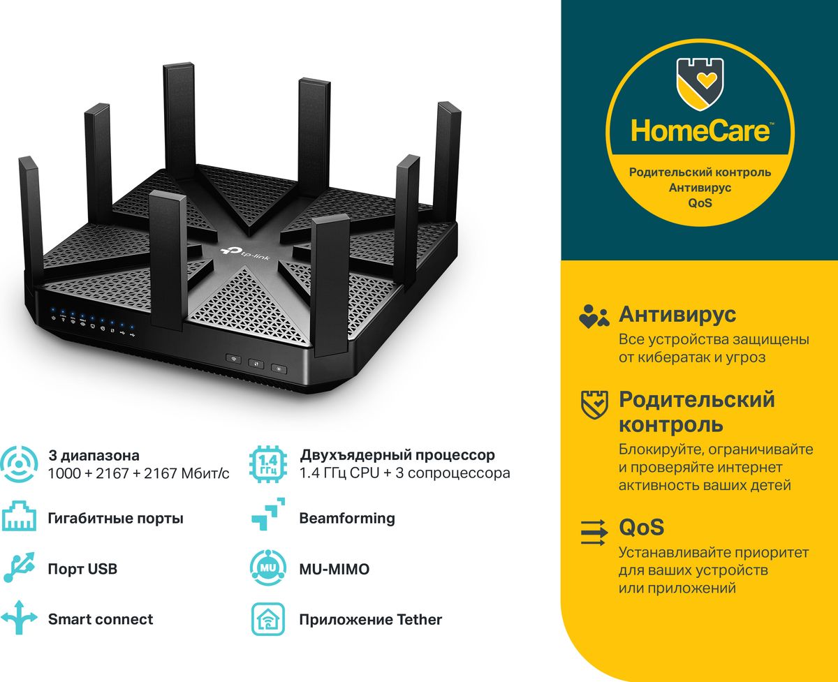 фото TP-Link Archer C5400 AC5400 Wi-Fi роутер