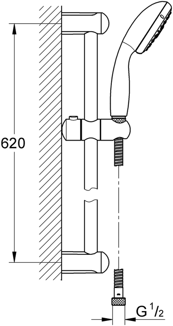 фото Душевой гарнитур GROHE "New Tempesta". 27795001