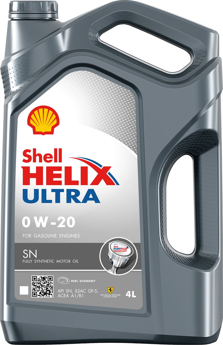 фото Моторное масло Shell Helix Ultra SN, 0W-20, 4 л