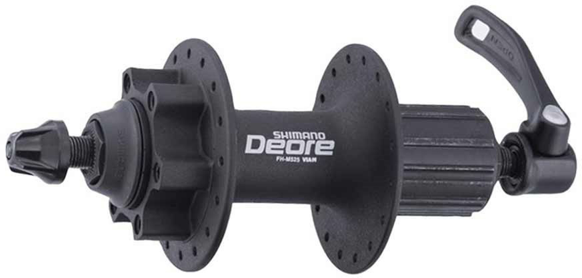 фото Втулка задняя Shimano "Deore M525A", 32 отверстия, 8/9ск, QR, 6-болт, цвет: черный. EFHM525ABZL