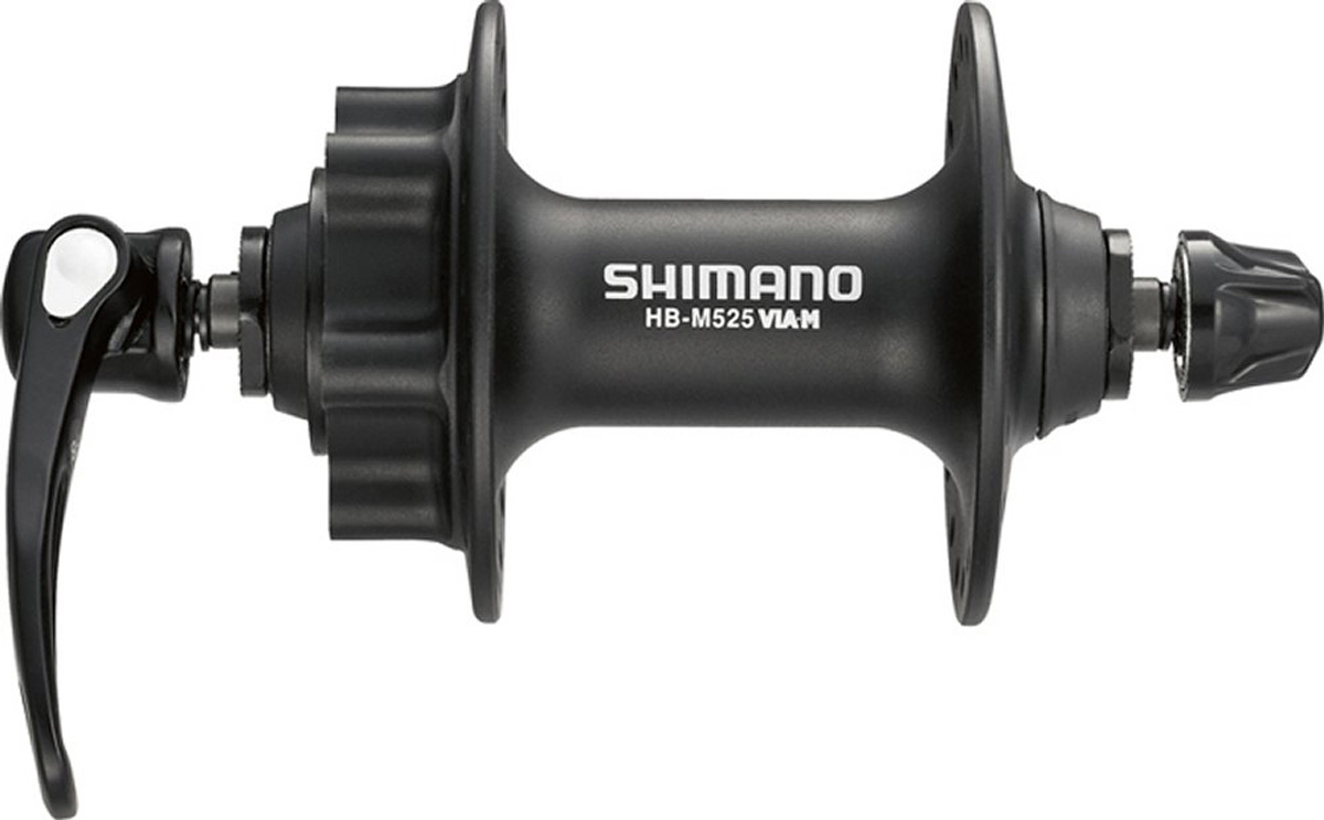 фото Втулка передняя Shimano "Deore M525A", 36 отверстий, QR, 6-болт, цвет: черный