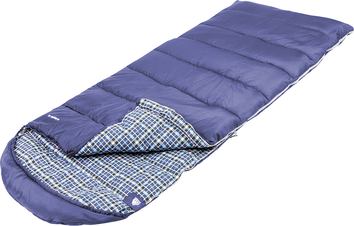 фото Спальный мешок TREK PLANET "Glasgow XL", цвет: синий, левосторонняя молния