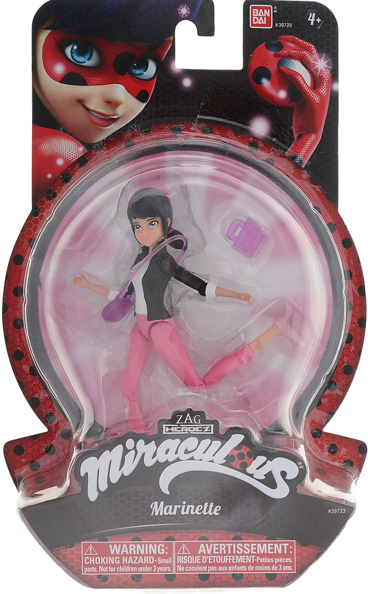 фото Miraculous Фигурка функциональная Marinette с сумкой и фотоаппаратом цвет черный розовый