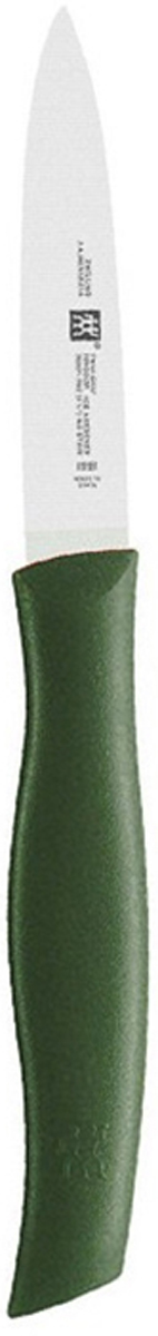 фото Нож для чистки овощей Zwilling "Twin Grip", цвет: зеленый, длина лезвия 10 см
