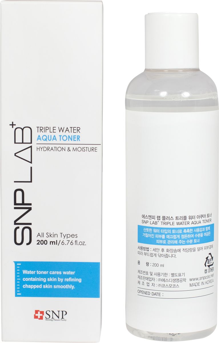 фото SNP Lab+ Triple Water Aqua Toner Увлажняющий тонер, 200 мл