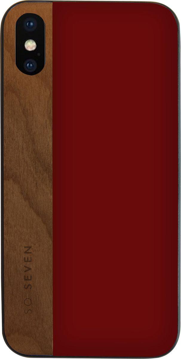 фото So Seven Dandy чехол для Apple iPhone X, Bordeaux Wood