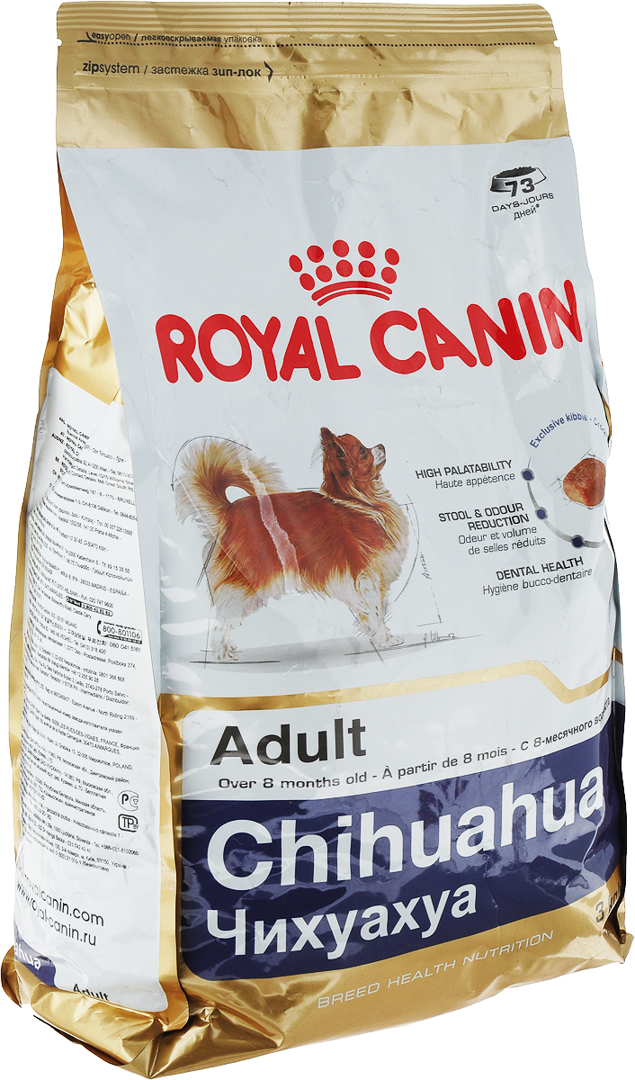 фото Корм сухой Royal Canin "Chihuahua", для собак породы чихуахуа старше 8 месяцев, 3 кг