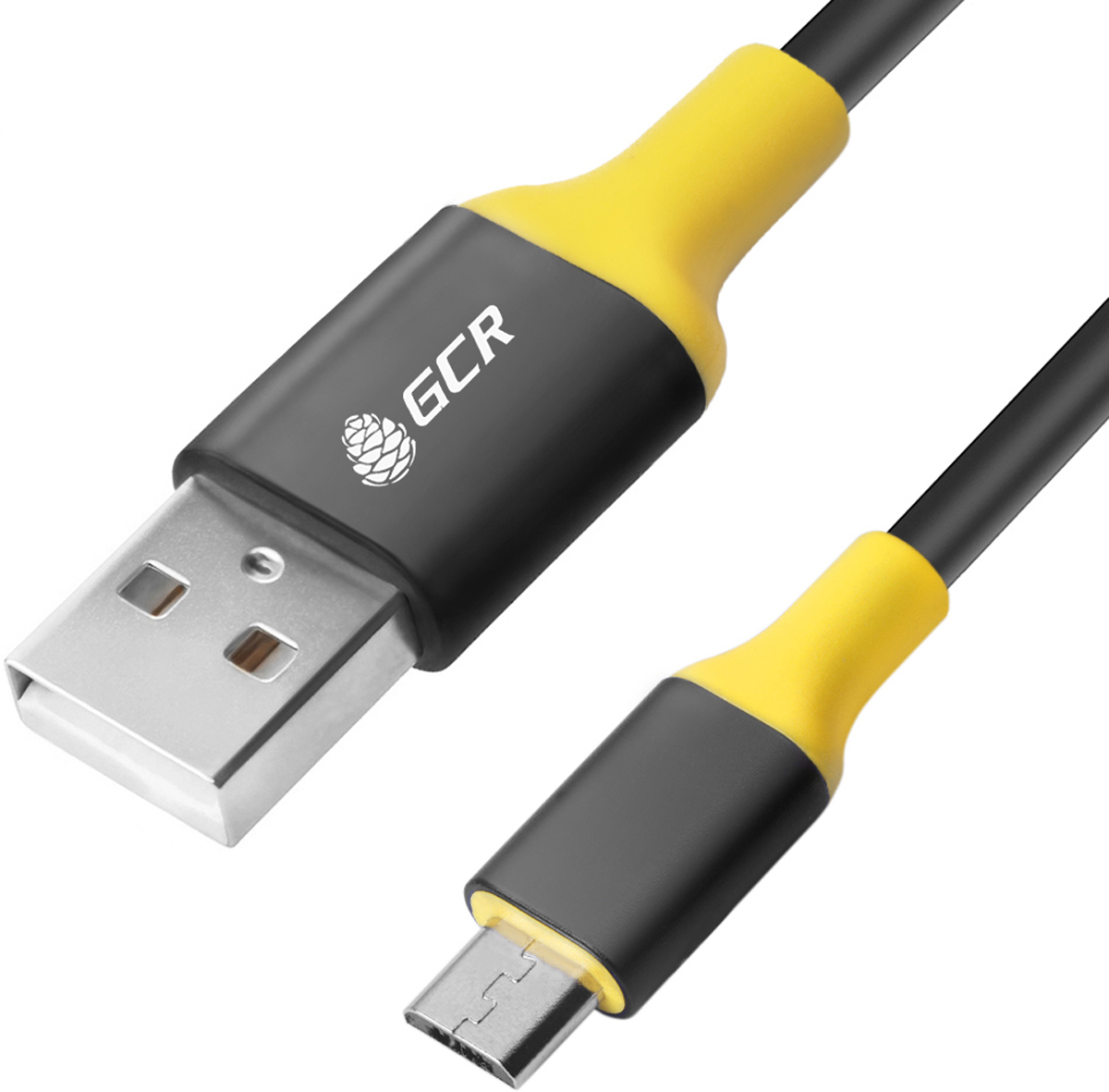 фото GCR GCR-50508, Black Yellow кабель USB microUSB (1,5 м)