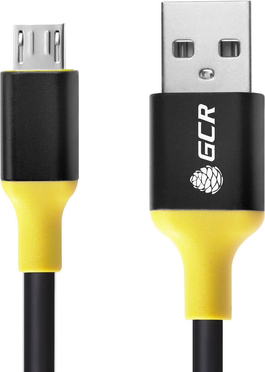 фото GCR GCR-50508, Black Yellow кабель USB microUSB (1,5 м)